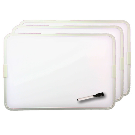 FLIPSIDE Magnetic Dry Erase Board, 2-Sided, Aluminum w/Pen, 12 x 17.5in, PK3 18232